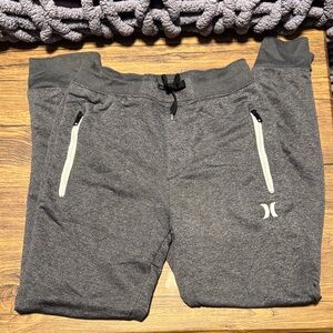 Hurley Gray Kids Joggers with White Accents